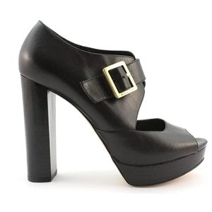 MICHAEL Michael Kors Eleni Black Leather Heels